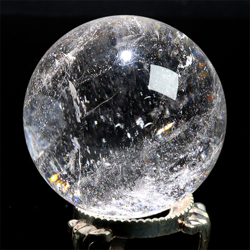 〔D447-18〕約51mm ブラジル ミナスジェライス州 天然水晶 天然クォーツ スフィア 水晶  丸玉 1個【メール便不可】