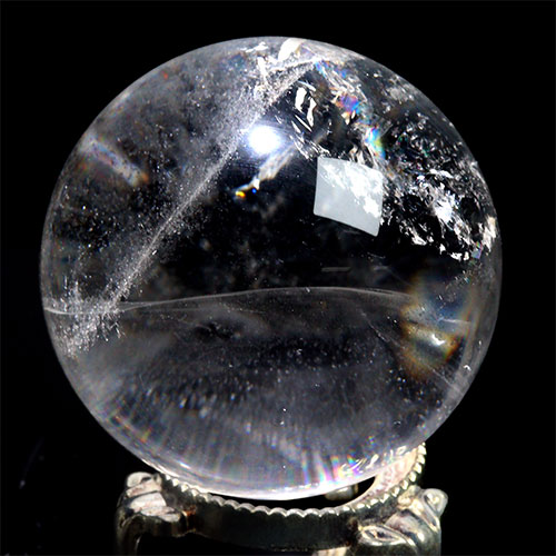 〔D447-20〕約50mm ブラジル ミナスジェライス州 天然水晶 天然クォーツ スフィア 水晶  丸玉 1個【メール便不可】