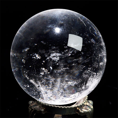 〔D447-21〕約53mm ブラジル ミナスジェライス州 天然水晶 天然クォーツ スフィア 水晶  丸玉 1個【メール便不可】