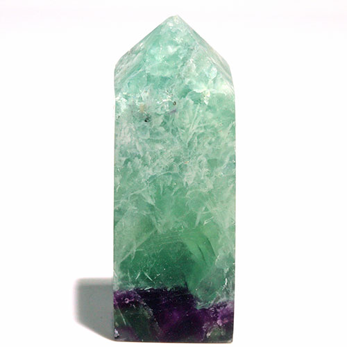 〔D449-16〕エンジェルフェザーフローライト ポイン オベリスク 置物 Angel Feather Fluorite