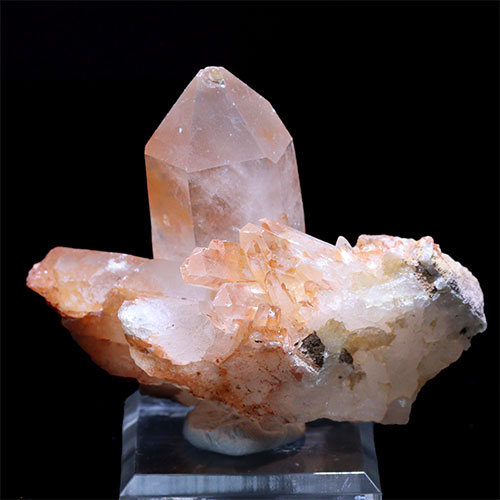 〔D452-19〕コリント産 タンジェリンクォーツ クラスター マンダリンクォーツ Tanjerine Quartz 蜜柑水晶【メール便不可】