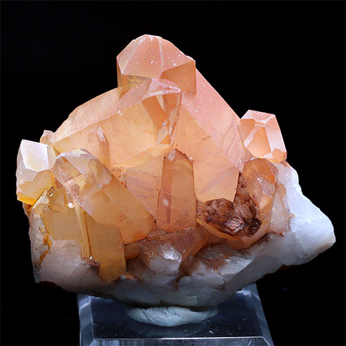 〔D452-20〕コリント産 タンジェリンクォーツ クラスター マンダリンクォーツ Tanjerine Quartz 蜜柑水晶【メール便不可】