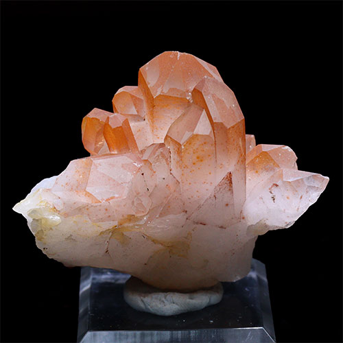 〔D452-22〕コリント産 タンジェリンクォーツ クラスター マンダリンクォーツ Tanjerine Quartz 蜜柑水晶【メール便不可】