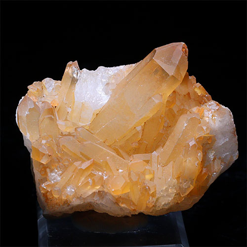 〔D452-25〕コリント産 タンジェリンクォーツ クラスター マンダリンクォーツ Tanjerine Quartz 蜜柑水晶【メール便不可】