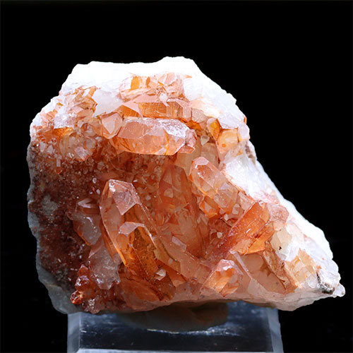 〔D452-26〕コリント産 タンジェリンクォーツ クラスター マンダリンクォーツ Tanjerine Quartz 蜜柑水晶【メール便不可】