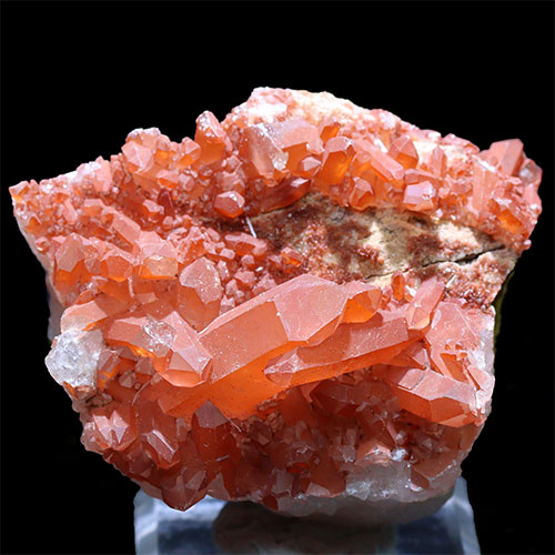 〔D452-28〕コリント産 タンジェリンクォーツ クラスター マンダリンクォーツ Tanjerine Quartz 蜜柑水晶【メール便不可】