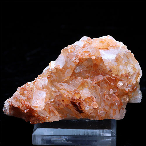 〔D452-32〕コリント産 タンジェリンクォーツ クラスター マンダリンクォーツ Tanjerine Quartz 蜜柑水晶【メール便不可】