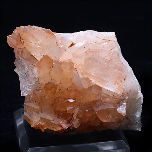 〔D452-33〕コリント産 タンジェリンクォーツ クラスター マンダリンクォーツ Tanjerine Quartz 蜜柑水晶【メール便不可】