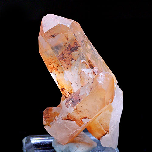 〔D452-5〕コリント産 タンジェリンクォーツ クラスター マンダリンクォーツ Tanjerine Quartz 蜜柑水晶【メール便不可】