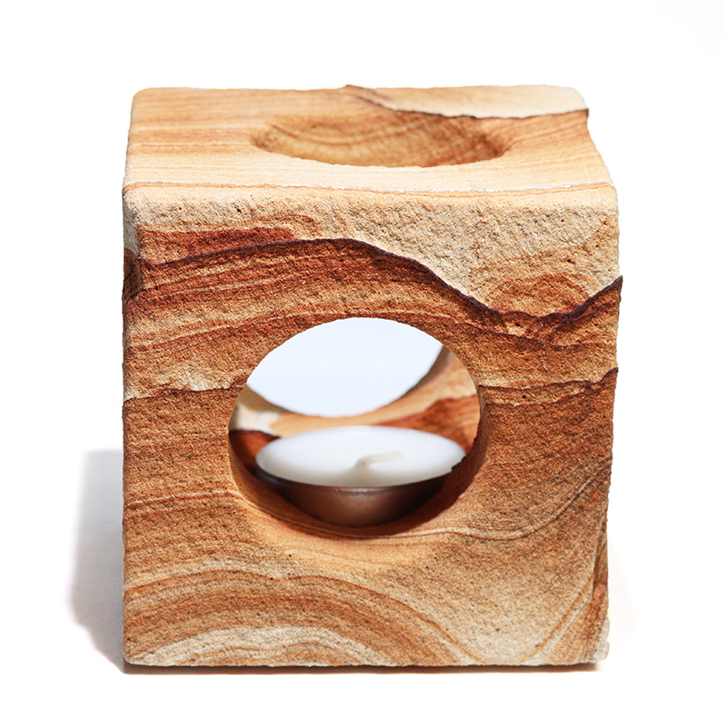 〔D459-11〕約9cm ナバホストーン キャンドルスタンド サンドストーン Navajo stone【アメリカ・アリゾナ州産】【メール便不可】