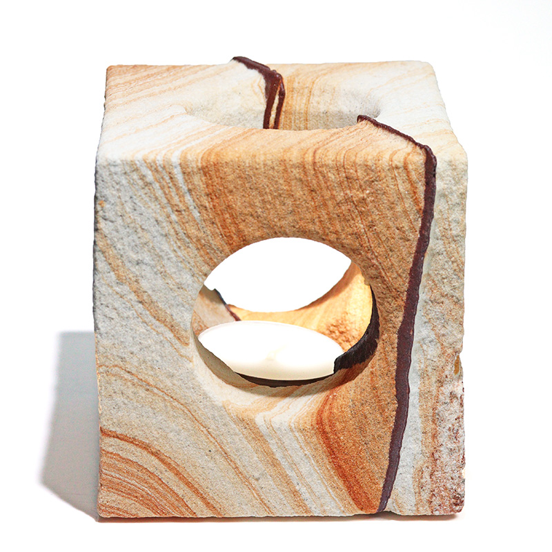 〔D459-12〕約9cm ナバホストーン キャンドルスタンド サンドストーン Navajo stone【アメリカ・アリゾナ州産】【メール便不可】