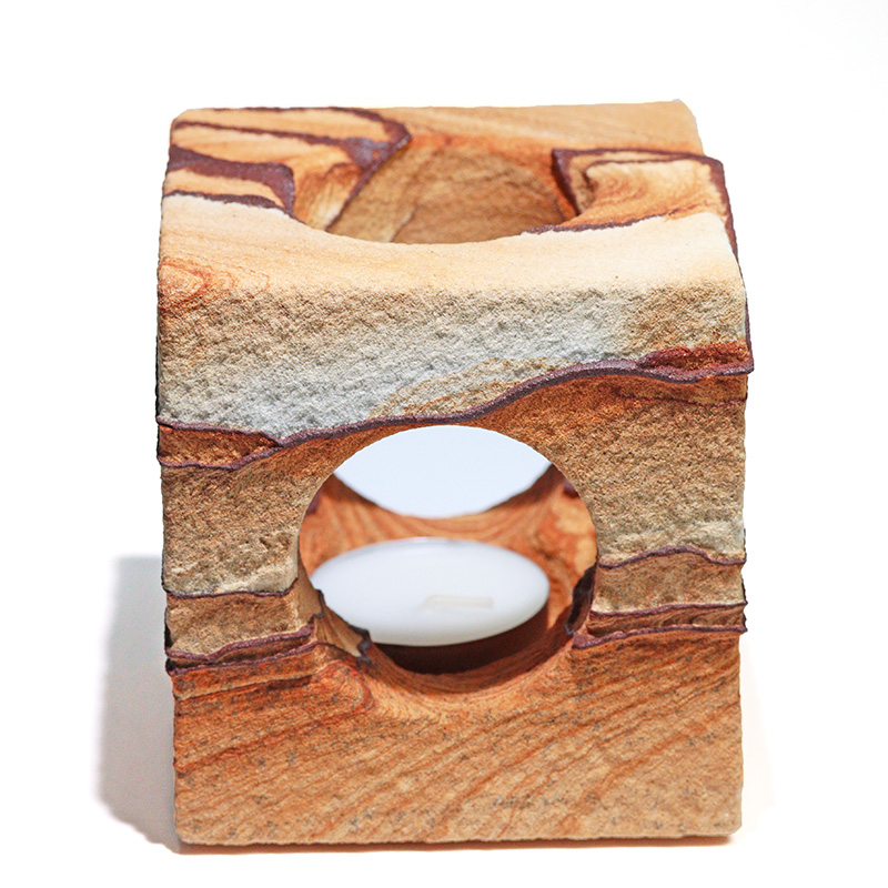 〔D459-13〕約9cm ナバホストーン キャンドルスタンド サンドストーン Navajo stone【アメリカ・アリゾナ州産】【メール便不可】