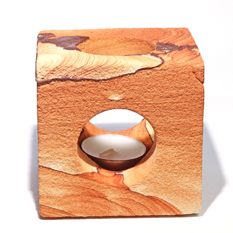 〔D459-4〕約9cm ナバホストーン キャンドルスタンド サンドストーン Navajo stone【アメリカ・アリゾナ州産】【メール便不可】