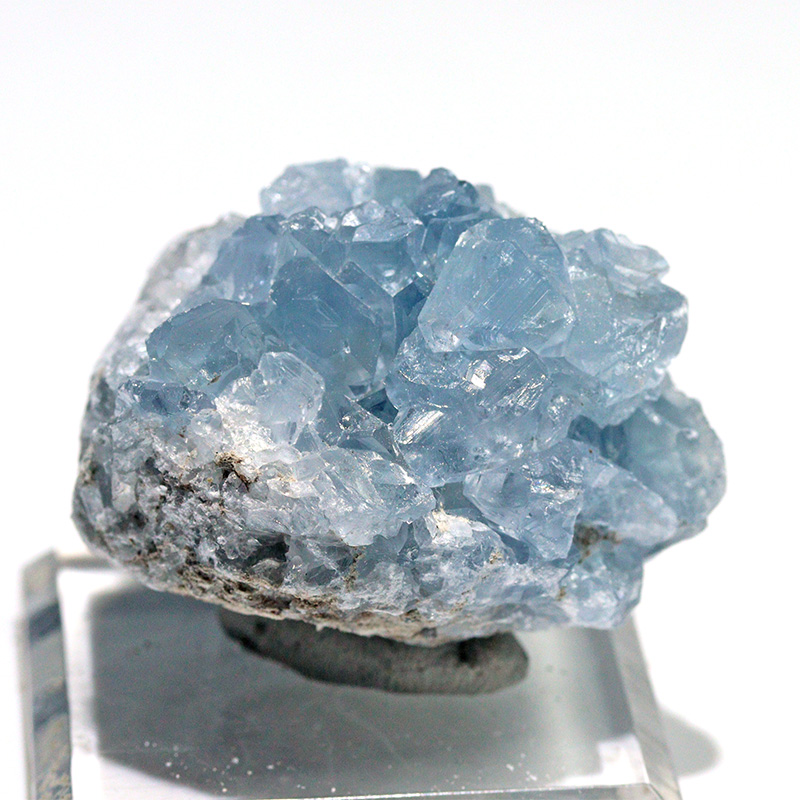 〔D470-17〕マダガスカル産 セレスタイト クラスター Celestite 天青石 セレスティン 浄化 置物【メール便不可】