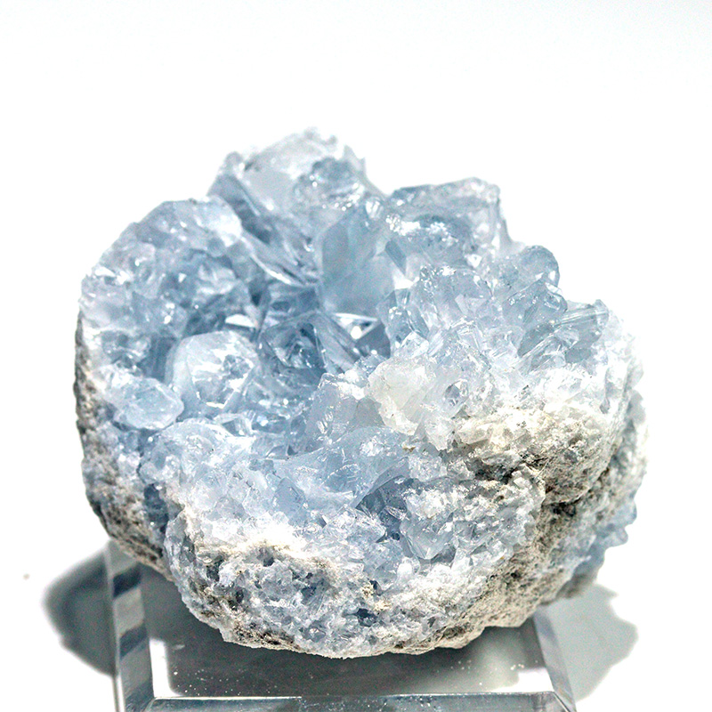 〔D470-5〕マダガスカル産 セレスタイト クラスター Celestite 天青石 セレスティン 浄化 置物【メール便不可】