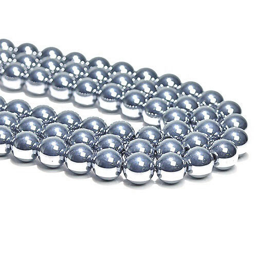 〔E1-104-10m〕高純度テラヘルツ鉱石 高品質テラヘルツ 丸ビーズ 連売り 連材 Terahertz