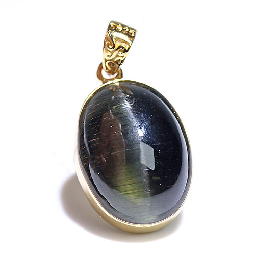 〔J362-12〕SV925 シリマナイトキャッツアイ ペンダントトップ 珪線石【ランダム発送】