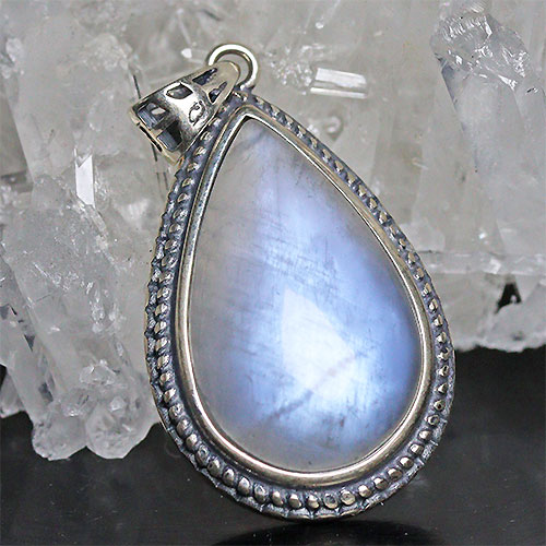 〔J363-6〕ブルームーンストーン sv925 ペンダントトップ【FOREST 天然石 パワーストーン】