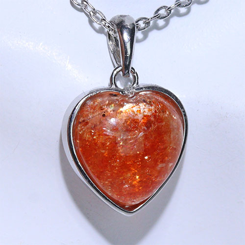 〔J364〕高品質 発色良い サンストーン sv925 ペンダント Sun stone 日長石