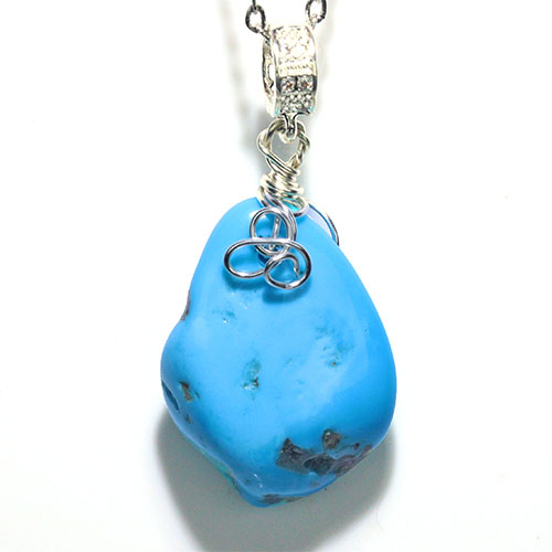 〔J365-11〕アリゾナ スリーピングビューティーターコイズ ペンダント Sleeping Beauty Turquoise