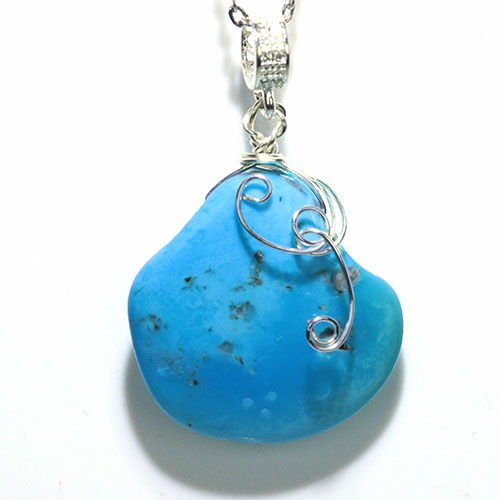 〔J365-12〕アリゾナ スリーピングビューティーターコイズ ペンダント Sleeping Beauty Turquoise