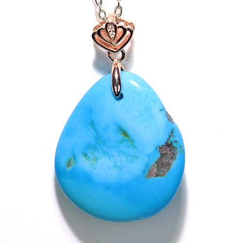 〔J365-13〕アリゾナ スリーピングビューティーターコイズ ペンダント Sleeping Beauty Turquoise
