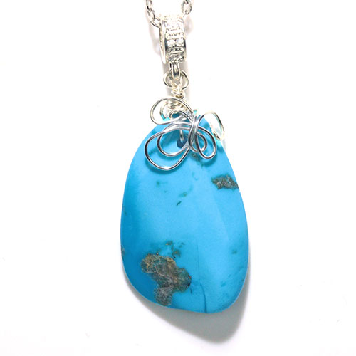〔J365-2〕アリゾナ スリーピングビューティーターコイズ ペンダント Sleeping Beauty Turquoise