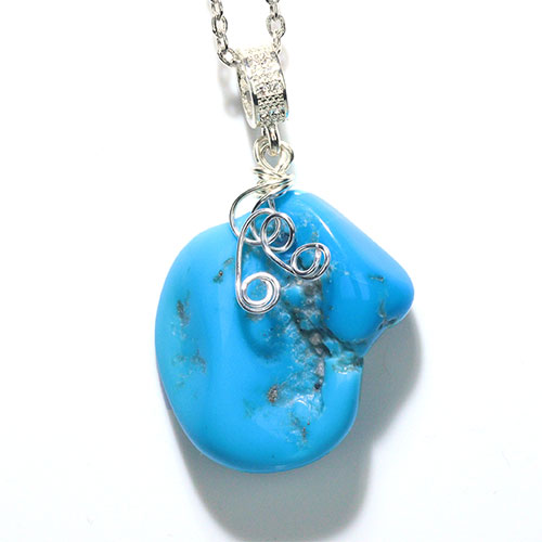 〔J365-4〕アリゾナ スリーピングビューティーターコイズ ペンダント Sleeping Beauty Turquoise