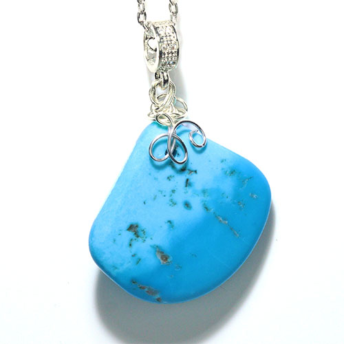 〔J365-5〕アリゾナ スリーピングビューティーターコイズ ペンダント Sleeping Beauty Turquoise