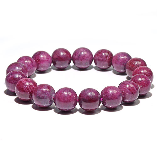 〔K1931-1〕約12mm 天然ルビー Ruby ブレスレット コランダム 紅玉【FOREST 天然石 パワーストーン】