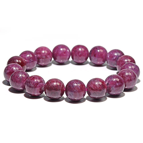〔K1931-2〕約11mm 天然ルビー Ruby ブレスレット コランダム 紅玉【FOREST 天然石 パワーストーン】