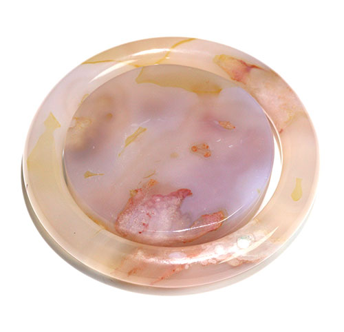 〔K1938-3〕桜瑪瑙 チェリーブロッサムアゲートブレスレット くり抜きバングル くり抜きプレート付き