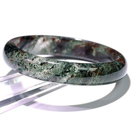 〔K1944〕ガーデンクォーツ バングル 庭園水晶 ブレスレット Garden quartz