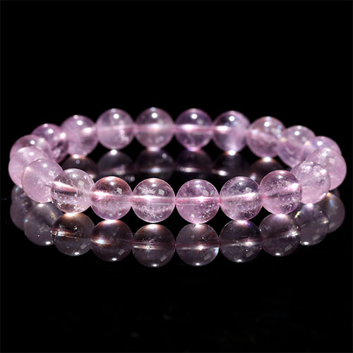 〔K1947-3〕高品質 約10mm ブラジル産 モルガナイト（ピンクアクアマリン、ピンクベリル） ブレスレット