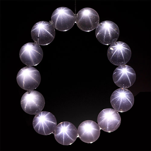 〔K1949-1〕約14.8mm 泡泡スターローズクォーツ 全粒スター Star Rose quartz ブレスレット