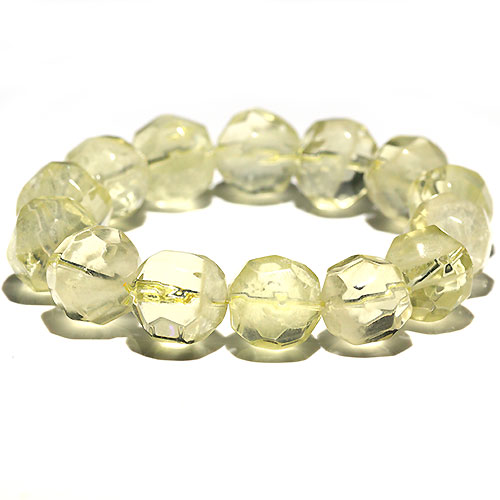 〔K1950-10〕約16mm 高品質 パイナップルカットレモンクォーツ ブレスレット ポコポコレモンクォーツ