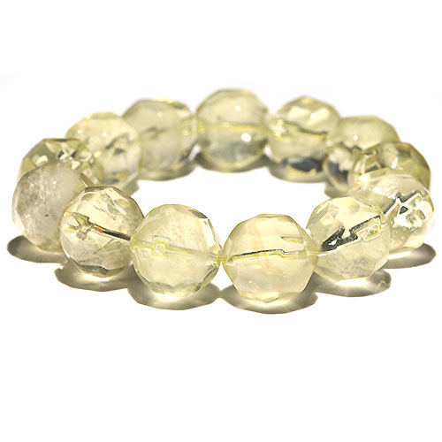 〔K1950-6〕約16mm 高品質 パイナップルカットレモンクォーツ ブレスレット ポコポコレモンクォーツ