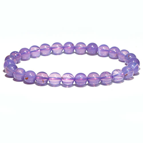 〔K1955-2〕高品質 濃い 約6mm スコロライト ラベンダークォーツ ブレスレット Scorolite