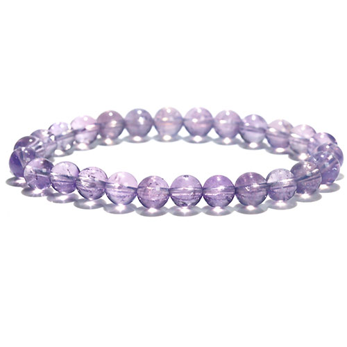 〔K1955-6〕高品質 透明 約7.2mm スコロライト 水晶 ラベンダークォーツ ブレスレット Scorolite