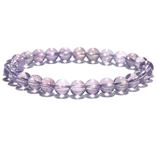 〔K1955-7〕高品質 透明 約7.2mm スコロライト 水晶 ラベンダークォーツ ブレスレット Scorolite