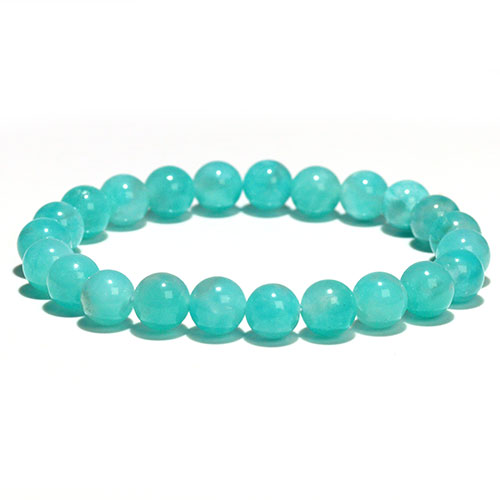 〔K1961-8m〕約8mm アマゾナイトシリカ 天河石 ブレスレット Amazonite 【FOREST 天然石 パワーストーン】