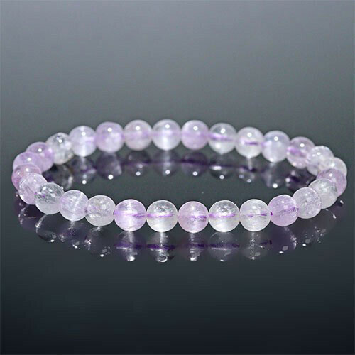 〔K1963〕お買い得 約6mm キャッツアイクンツァイト スポジュメン Kunzite ブレスレット