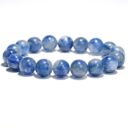 〔K1965-6〕約11mm 高品質 カイヤナイトシリカ 藍晶石 ブレスレット Kyanite【FOREST 天然石 パワーストーン】