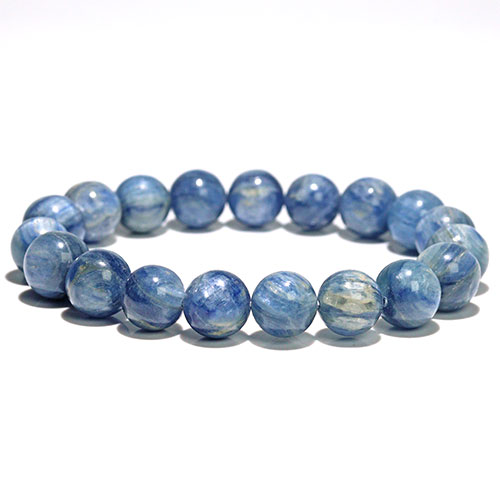 〔K1966-2〕約10mm  カイヤナイト 藍晶石 ブレスレット Kyanite【FOREST 天然石 パワーストーン】