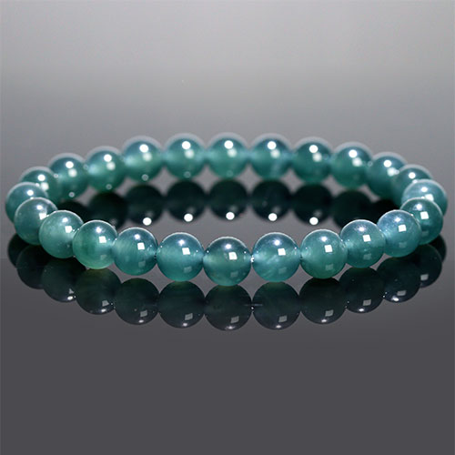 〔K1968-8m〕高品質 透明感 約8mm jadeite グァテマラ翡翠 硬玉 ブレスレット 天然ひすい ジェダイト
