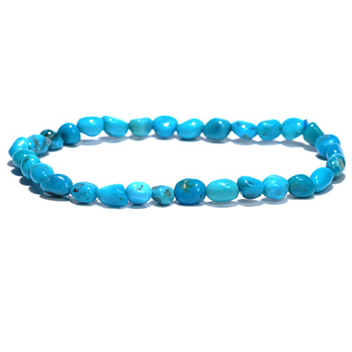 〔K1969-11〕アリゾナ産 スリーピングビューティー ターコイズ ブレスレット タンブルタイプ Sleeping beauty turquoise