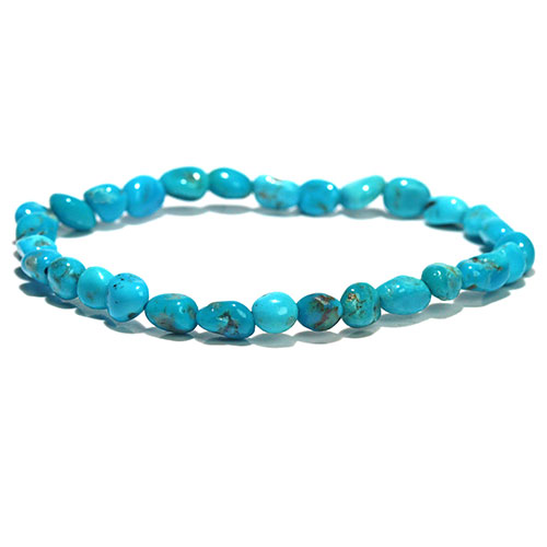 〔K1969-17〕アリゾナ産 スリーピングビューティー ターコイズ ブレスレット タンブルタイプ Sleeping beauty turquoise