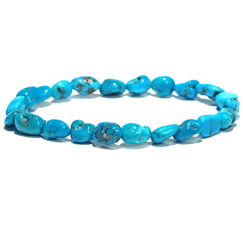 〔K1969-3〕アリゾナ産 スリーピングビューティー ターコイズ ブレスレット タンブルタイプ Sleeping beauty turquoise
