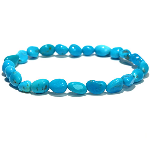 〔K1969-7〕アリゾナ産 スリーピングビューティー ターコイズ ブレスレット タンブルタイプ Sleeping beauty turquoise
