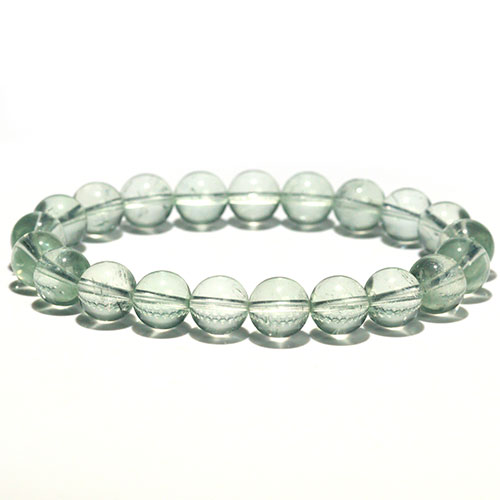 〔K1976-10〕高品質 約9mm グリーンアメジスト プライオライト ブレスレット Greened Amethyst